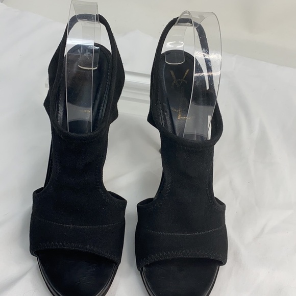 YSL Yves Saint Laurent 40/US 9 Suede Sandals Heels - Picture 8 of 16